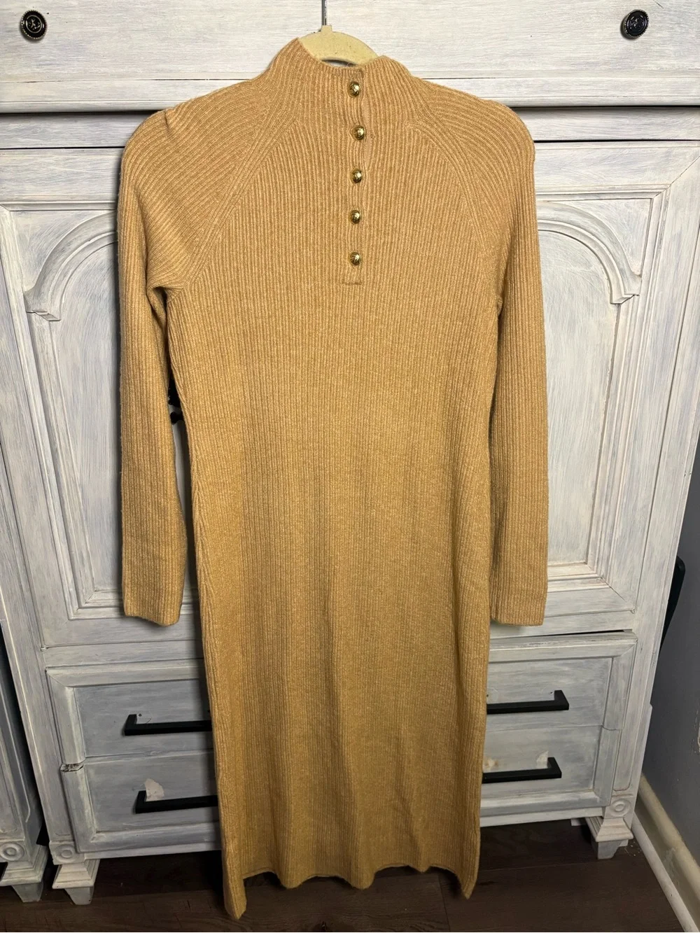 Talbots Ribbed Mockneck Midi Sweater Sweater Dress Staple Preppy Polished Office